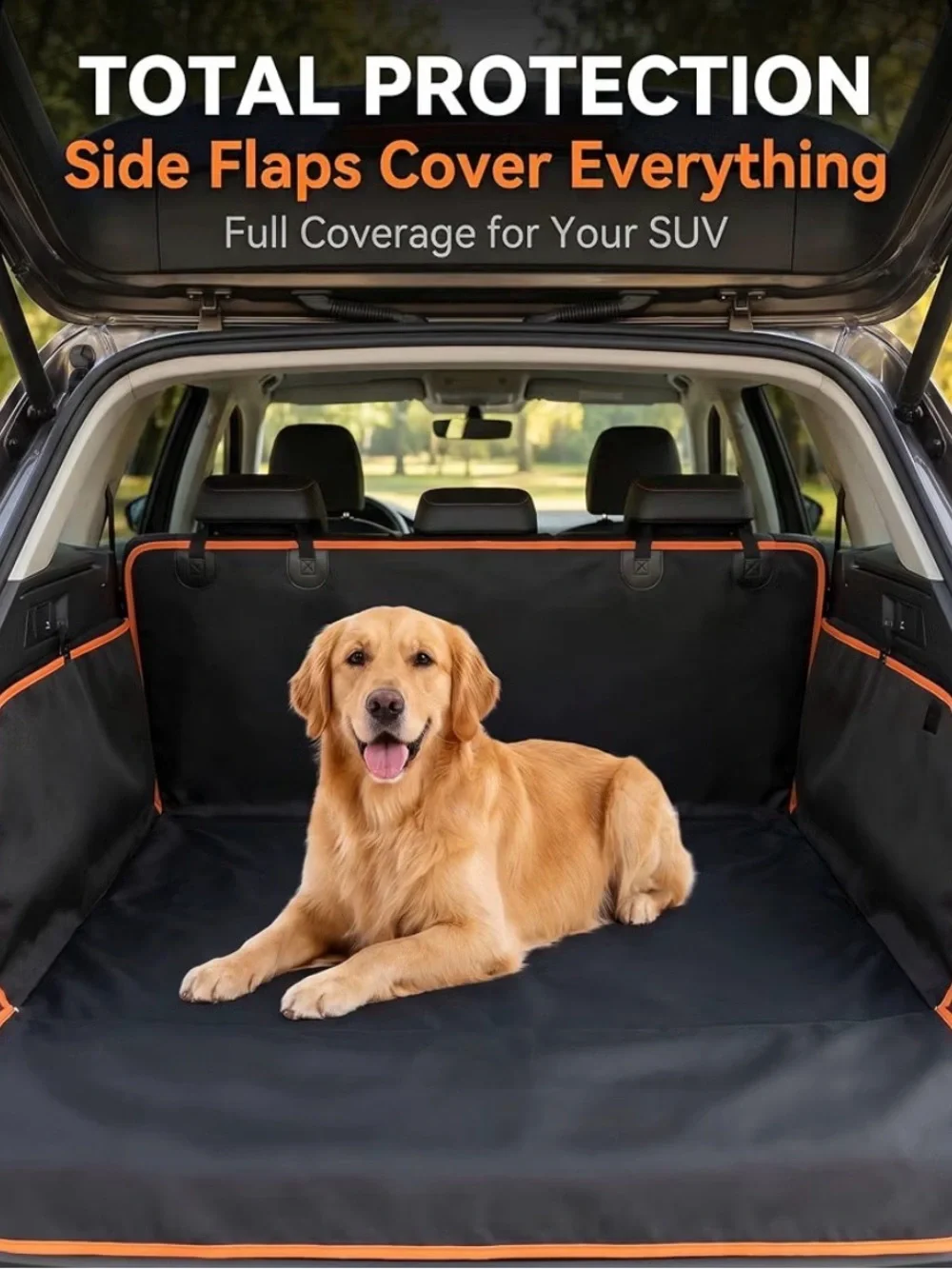 Black & Orange SUV Dog Cargo Liner - Total Protection